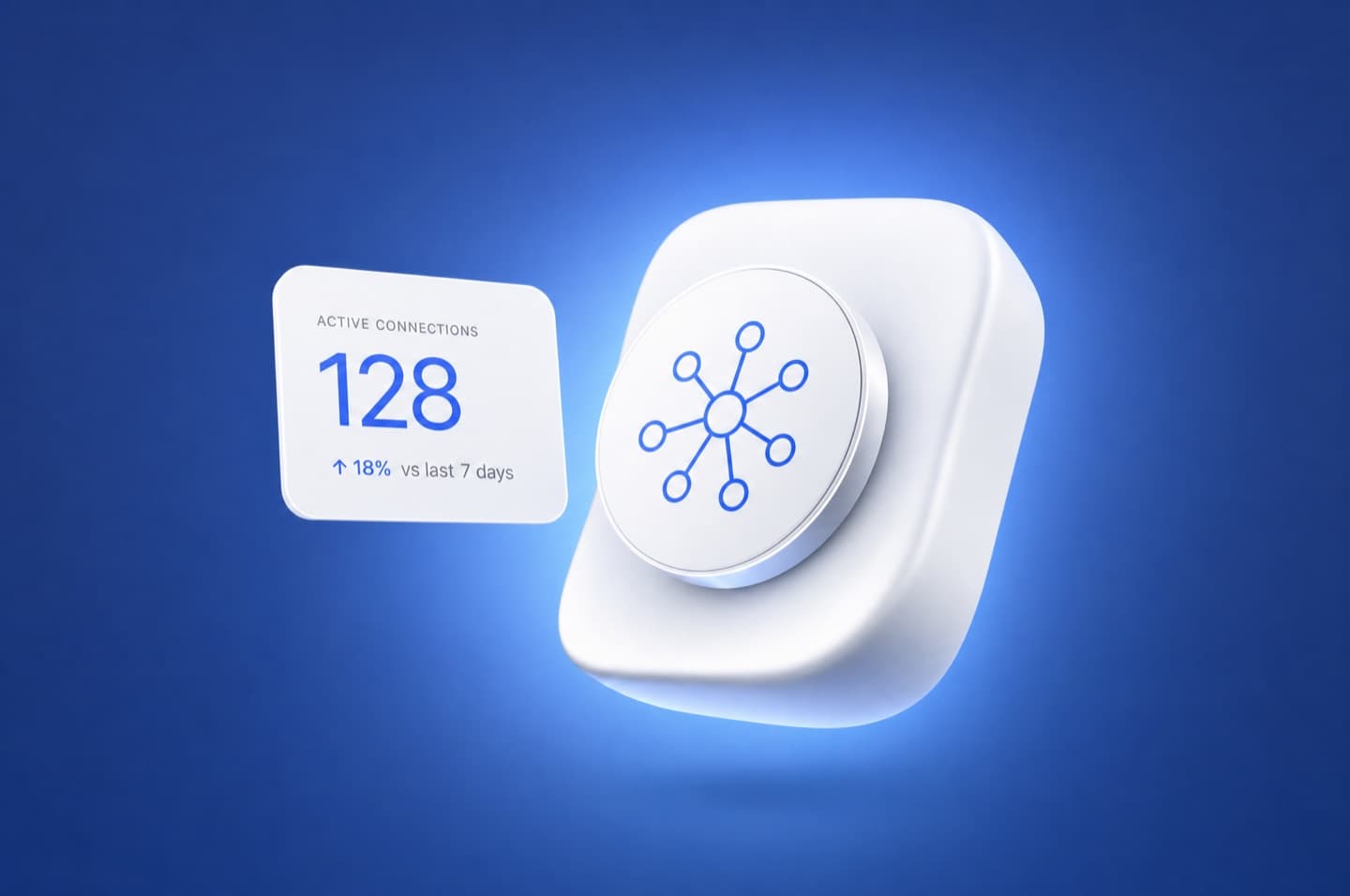 Concept illustration of a mesh network with call and connectivity waves.