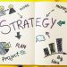Concept Of Business Strategy On Yellow Background